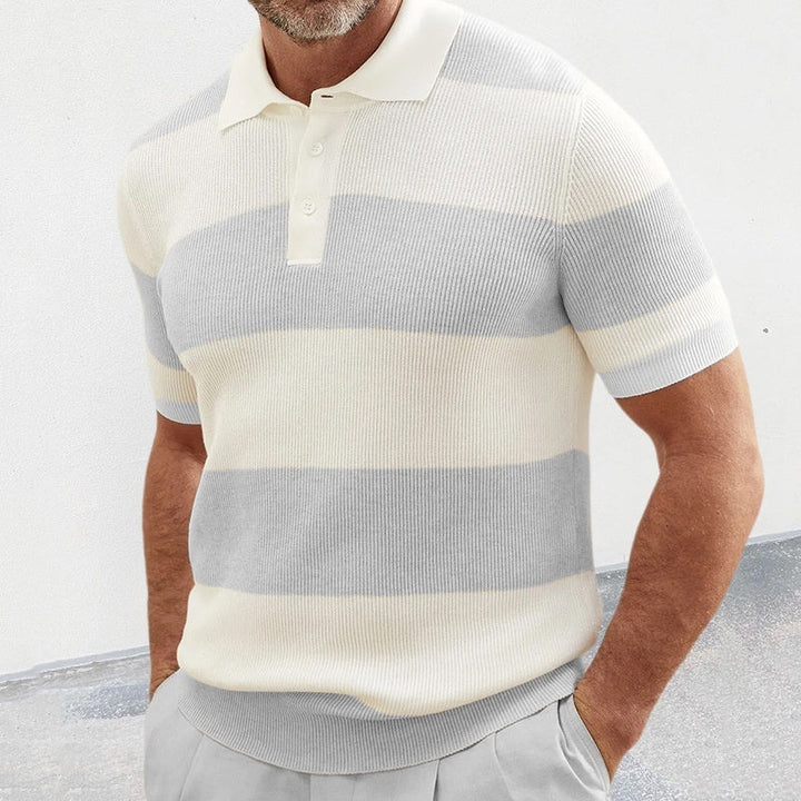 Riviera Striped Knit Polo