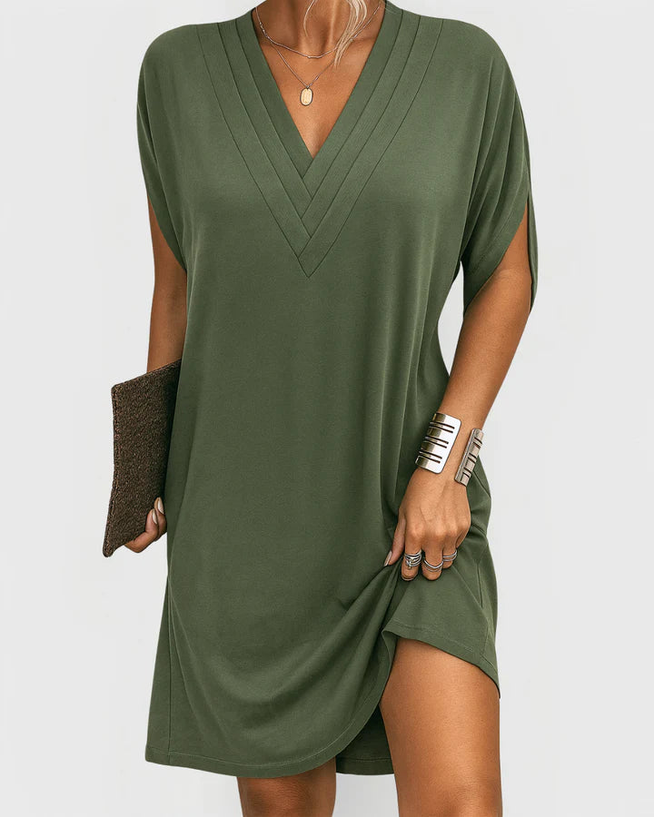 Sienna™ | Draped V-Neck Dress