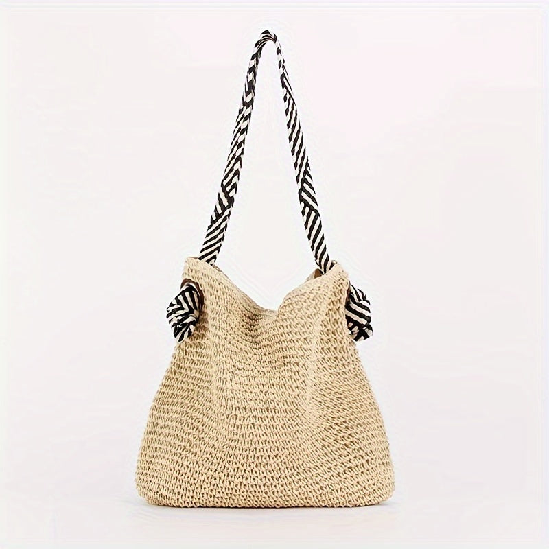 Handwoven Contrast Tote