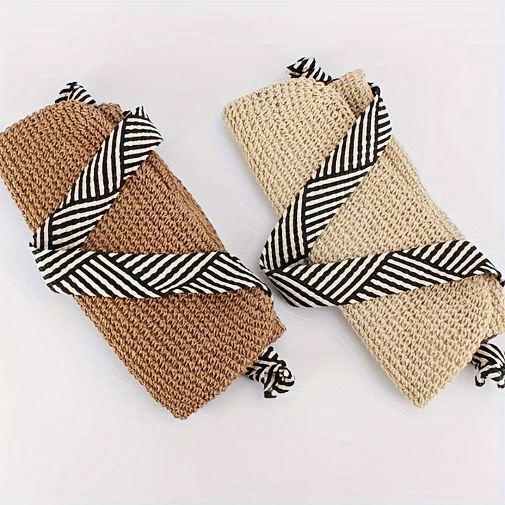 Handwoven Contrast Tote
