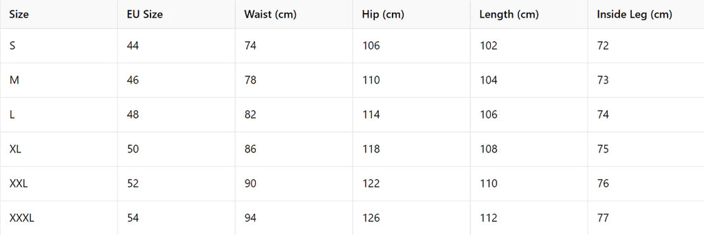 Size Guide