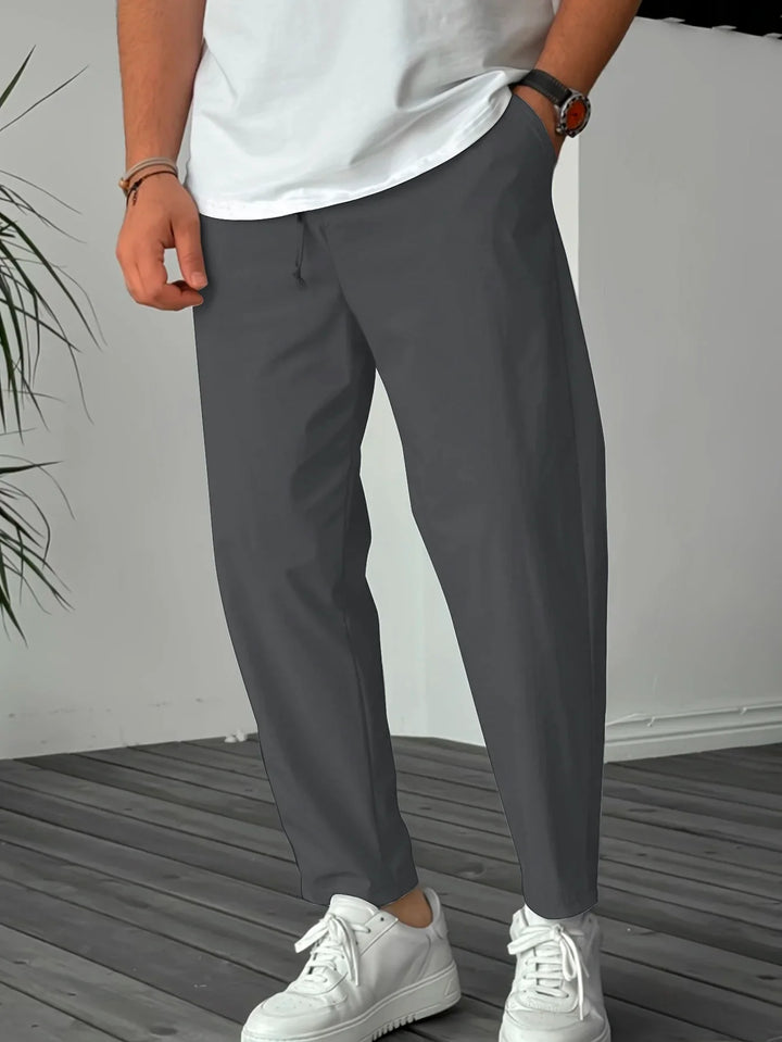 Essential Tapered Drawstring Trousers