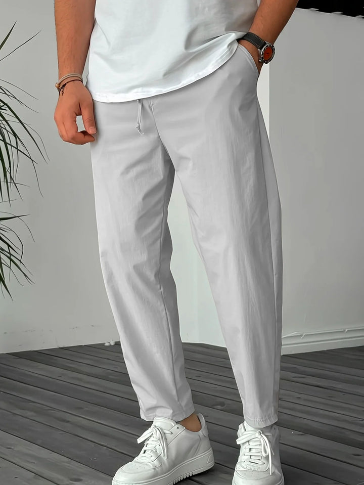 Essential Tapered Drawstring Trousers