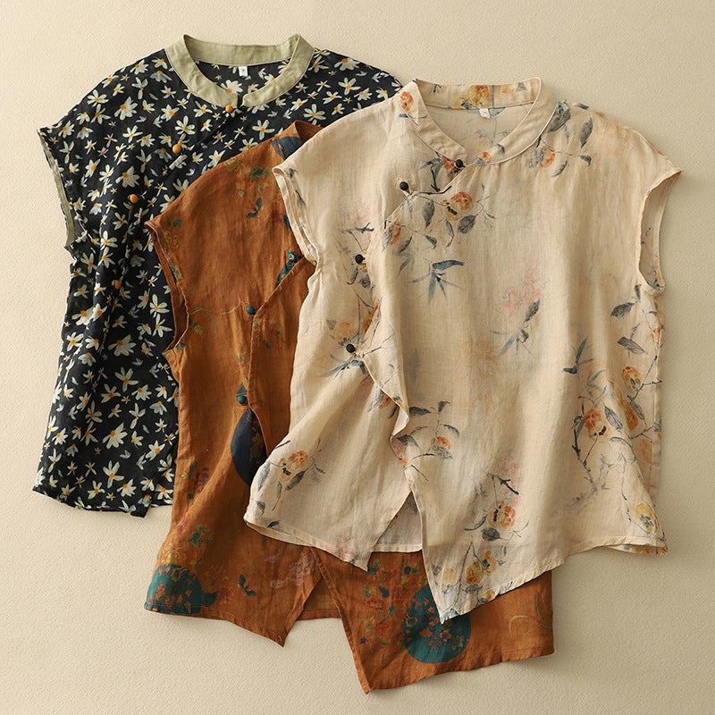 Jasper™ | Linen Wildflower Top