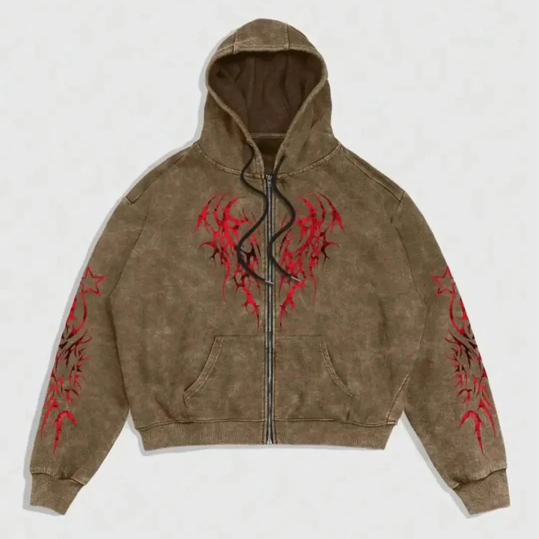 Raven Zip Hoodie