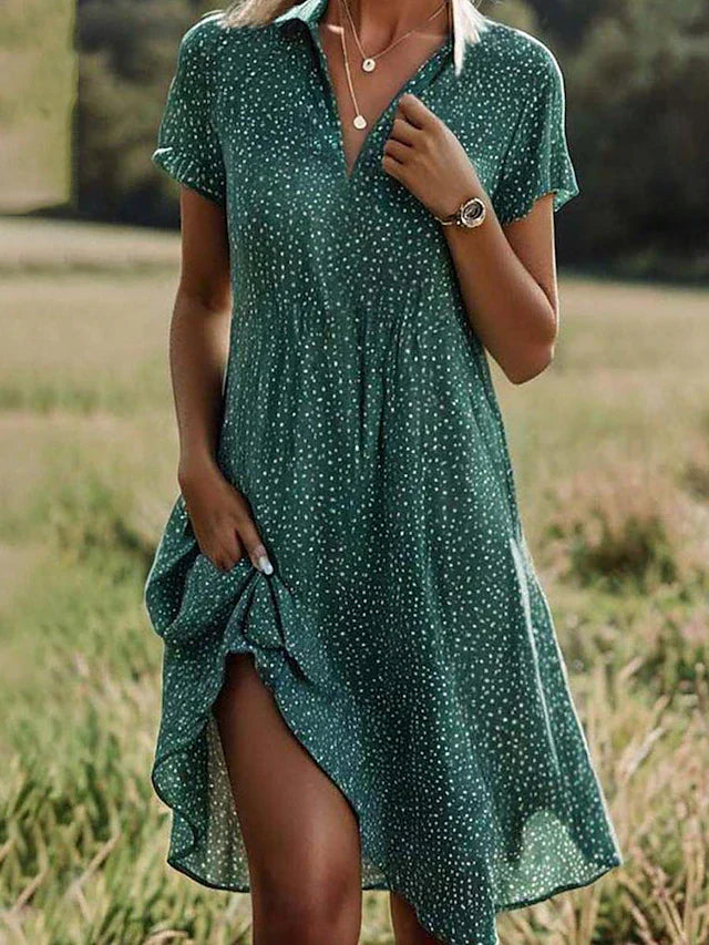 Meryl | Short Sleeve Midi Dress