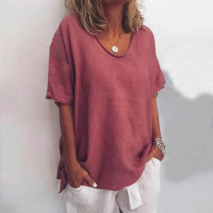 Odessa | Comfortable Loose Blouse with Tummy Coverage