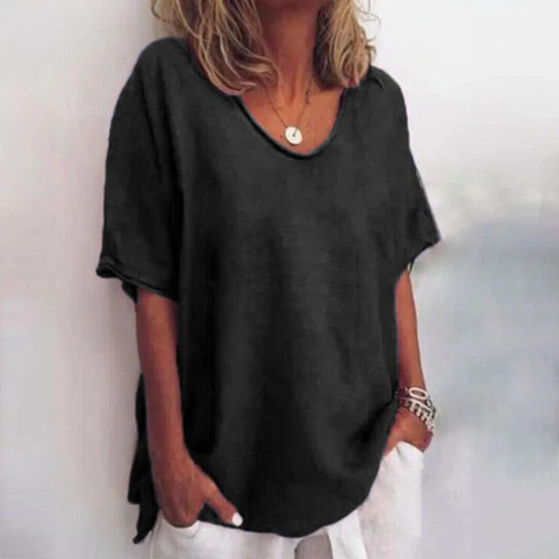 Odessa | Comfortable Loose Blouse with Tummy Coverage