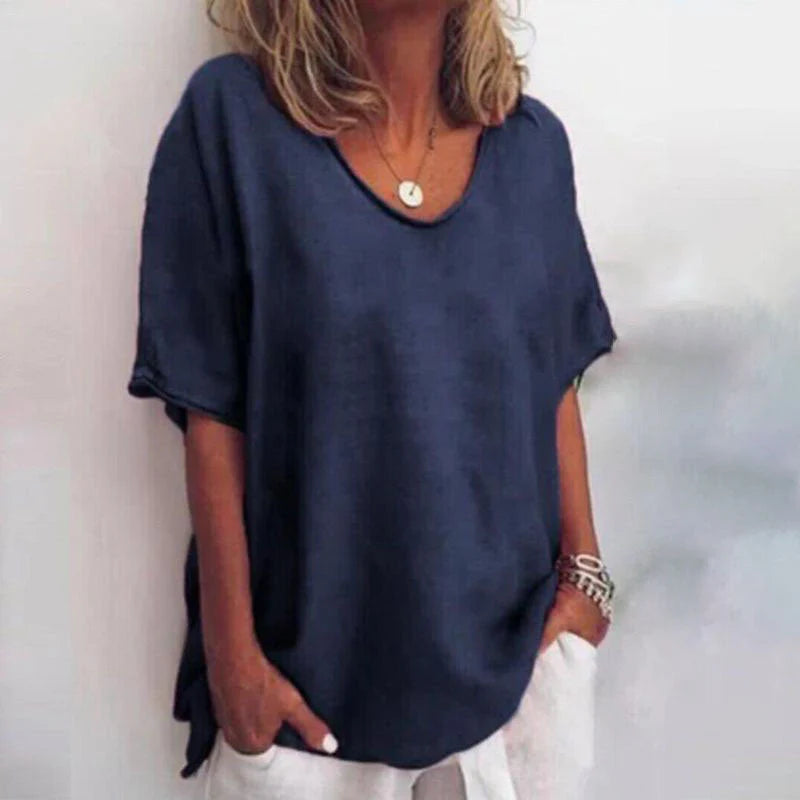 Odessa | Comfortable Loose Blouse with Tummy Coverage