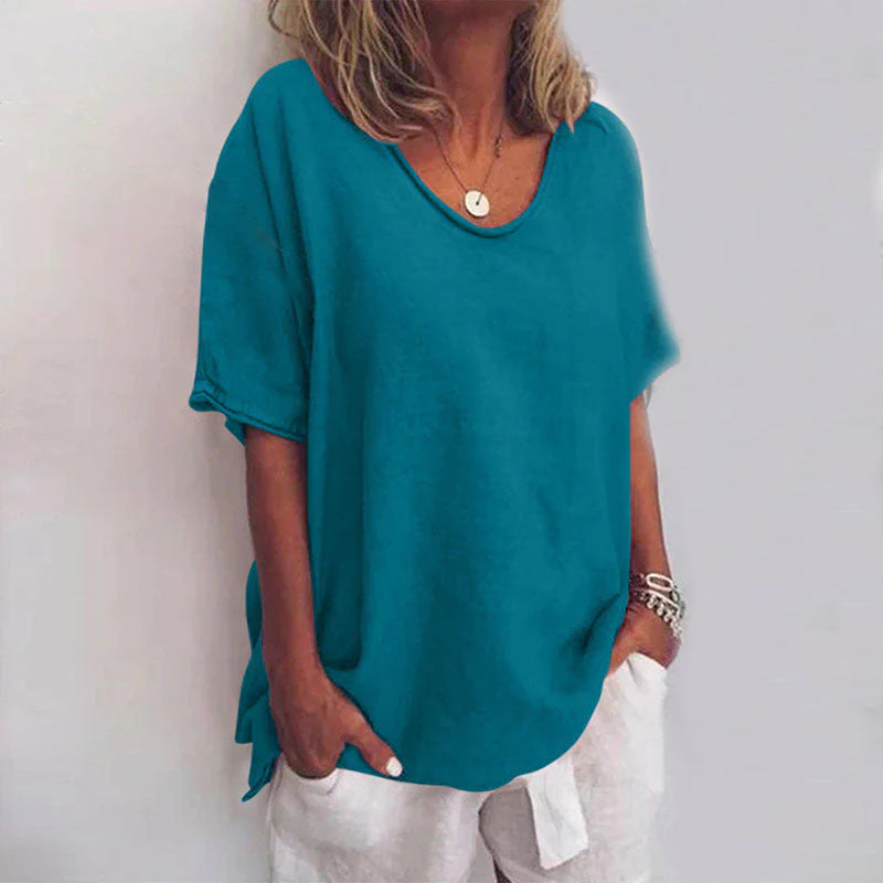 Odessa | Comfortable Loose Blouse with Tummy Coverage