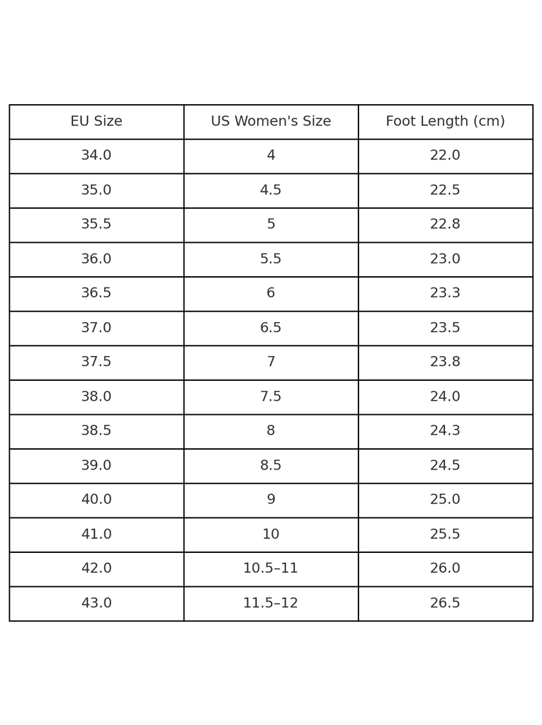 Size Guide